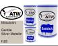 Preview: Mitsubishi, Gentile Silver Metallic, H28: 500ml Lackdose + 500ml Klarlack + 250ml Härter - Set, von ATW Autoteile West.